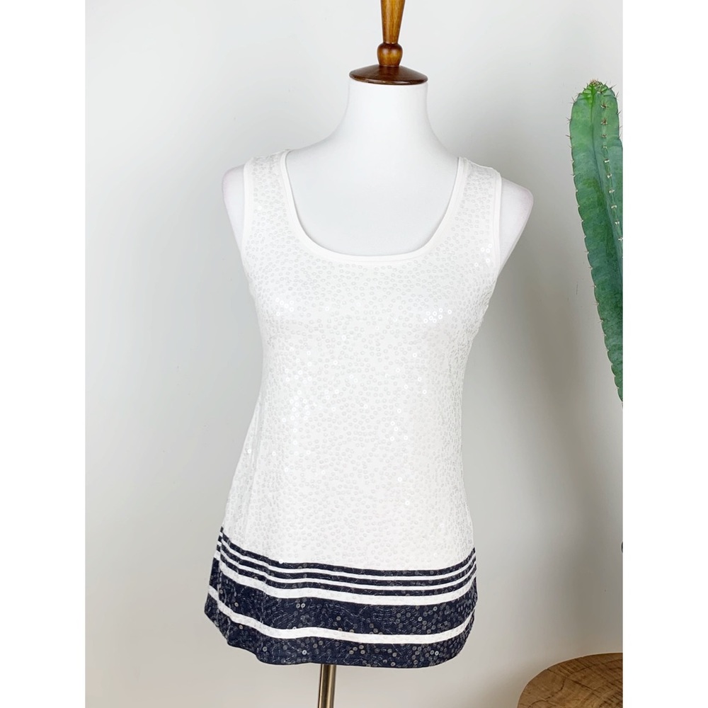 LOFT | Sequin Stripe Tank